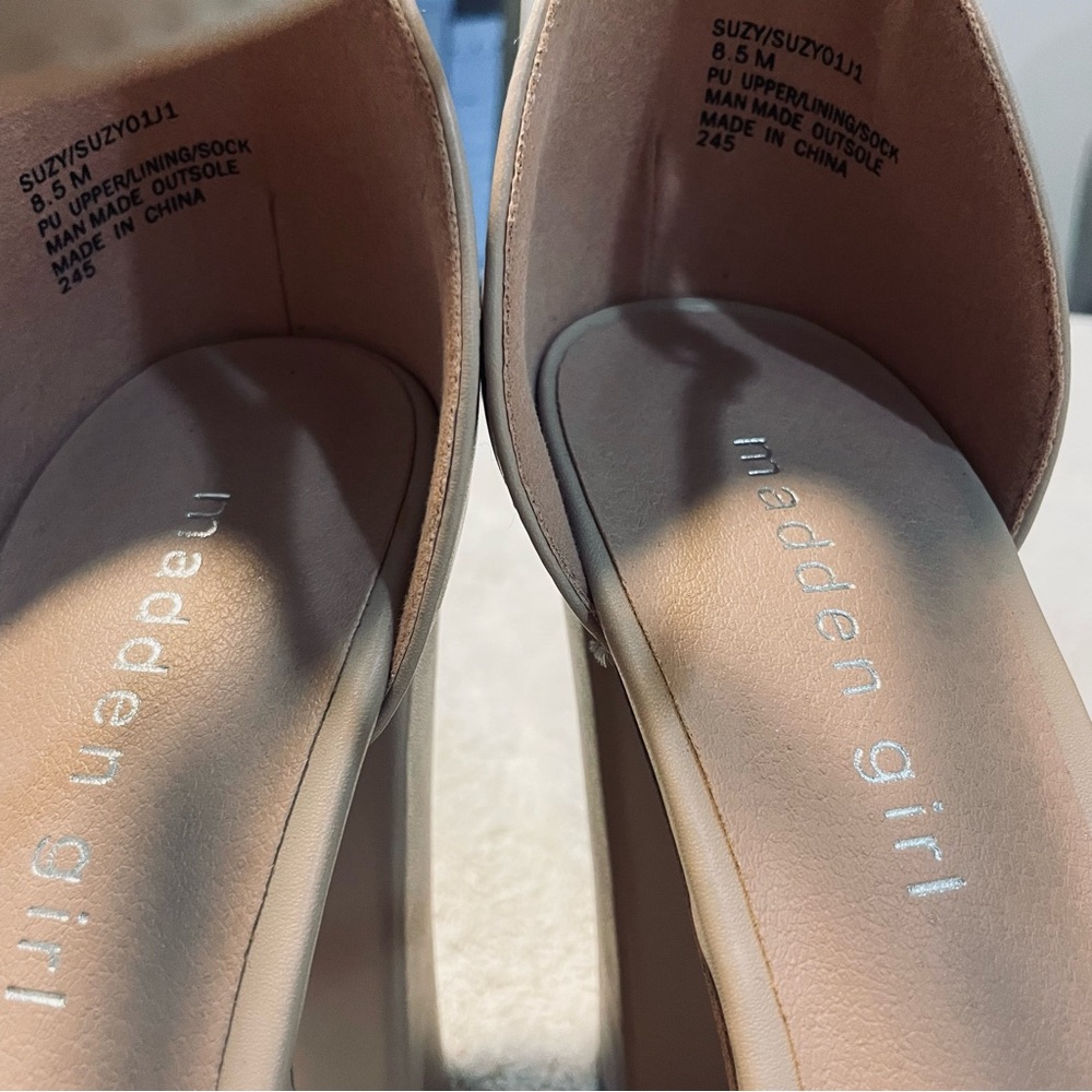 Never Worn, Madden Girl, Nude Suzy Ankle Strap Heels, 8.5